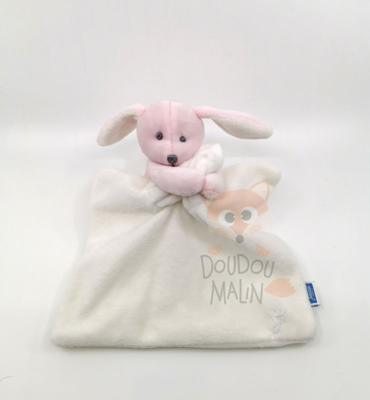  lapin rose blanc 25 cm 